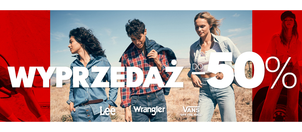 Wrangler i Lee - wyprzedaż