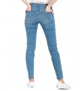 Jeansy Wrangler Skinny 112319136 W28KKRP21 Mambo Blue