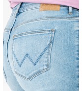 Jeansy Wrangler Skinny 112319165 W28K47Z14 White Noise