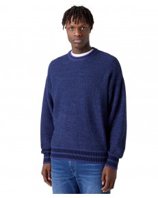 Sweter Wrangler VARSITY KNIT 112321411 W8C7PEB51 Blue Ribbon