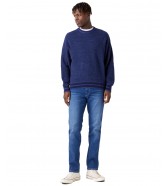 Sweter Wrangler VARSITY KNIT 112321411 W8C7PEB51 Blue Ribbon