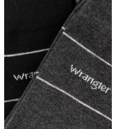 Skarpetki Wrangler 2PACK SIGN OFF SOCKS 112325142 W0P511X06 Black/Dark Grey Melee