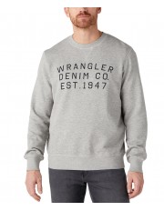 Bluza Wrangler GRAPHIC CREW SWEAT 112329274 W646HAX37 Mid Grey Mele