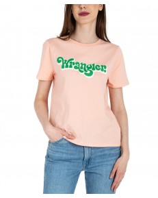 T-shirt Wrangler REGULAR TEE 112332001 W7N4D3P60 Peach Melba