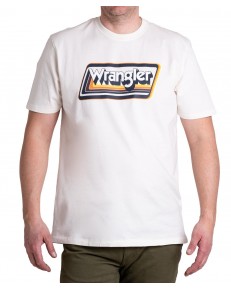 T-shirt Wrangler GRAPHIC TEE 112341195 W753EEW04 Worn In White
