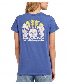 T-shirt Lee SLIM TEE 112350225 Surf Blue