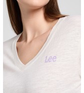 T-shirt Lee V NECK TEE 112350251 Ecru