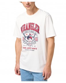 T-shirt Wrangler GRAPHIC TEE 112350471 Worn White