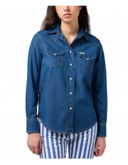 Koszula Wrangler HERITAGE SHIRT 112351960 Barrel Blue