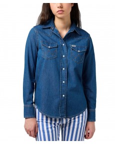 Koszula Wrangler HERITAGE SHIRT 112351960 Barrel Blue