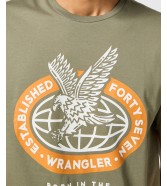 T-shirt Wrangler AMERICANA TEE 112355035 Dusty Olive