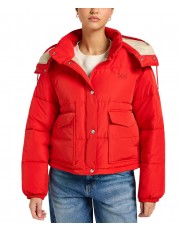 Kurtka Lee HOODED SHORT PUFFER 112355190 True Red