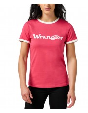 T-shirt Wrangler RINGER TEE 112355286 Raspberry Wine