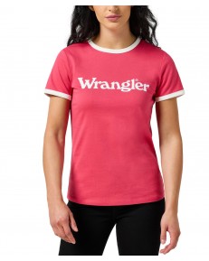 T-shirt Wrangler RINGER TEE 112355286 Raspberry Wine