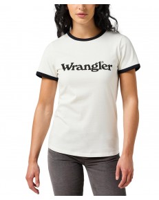 T-shirt Wrangler RINGER TEE 112355287 Worn White