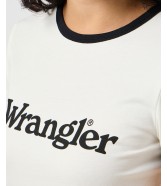 T-shirt Wrangler RINGER TEE 112355287 Worn White