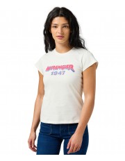 T-shirt Wrangler SHRUNKEN BAND TEE 112355334 Worn White