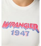 T-shirt Wrangler SHRUNKEN BAND TEE 112355334 Worn White