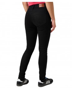 Jeansy Wrangler High Skinny 112355388 Noir