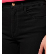 Jeansy Wrangler High Skinny 112355388 Noir