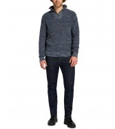 Sweter Lee HALF ZIP KNIT 112355674 Mood Indigo