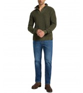 Sweter Lee HALF ZIP KNIT 112355675 Mercantile Green