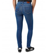 Jeansy Wrangler High Rise Skinny 112355898 Azure Sky