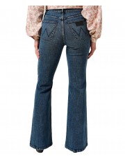 Jeansy Wrangler Fierce Flare 112356416 Blue Smoke