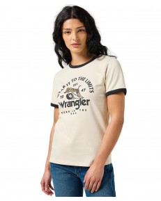 T-shirt Wrangler RINGER TEE 112356449 Vintage White