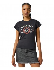 T-shirt Wrangler SHRUNKEN BAND TEE 112356453 Faded Black