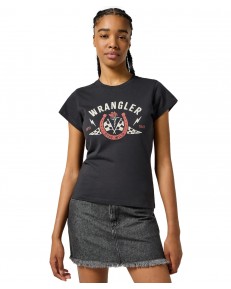 T-shirt Wrangler SHRUNKEN BAND TEE 112356453 Faded Black