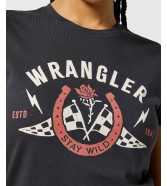 T-shirt Wrangler SHRUNKEN BAND TEE 112356453 Faded Black