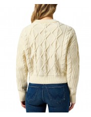 Sweter Wrangler CABLE KNIT SWEATER 112356472 Worn White