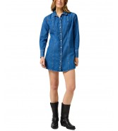 Sukienka Wrangler REGULAR LS DENIM DRESS 112356498 Petrified