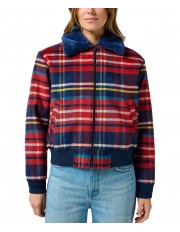 Kurtka Wrangler AVIATOR JACKET 112356508 Red Tartan