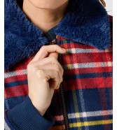 Kurtka Wrangler AVIATOR JACKET 112356508 Red Tartan