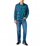 Koszula Wrangler LS WESTERN SHIRT 112356766 Deep Teal