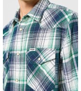 Koszula Wrangler LS WESTERN SHIRT 112350464 Green Blue