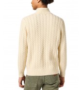 Sweter Wrangler HALF ZIP KNIT 112357290 Ecru