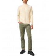 Sweter Wrangler HALF ZIP KNIT 112357290 Ecru