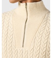 Sweter Wrangler HALF ZIP KNIT 112357290 Ecru