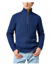 Sweter Wrangler HALF ZIP KNIT 112357291 Navy