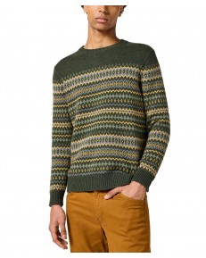 Sweter Wrangler FAIRISLE SWEATER 112357294 Verdant Green