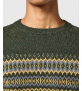 Sweter Wrangler FAIRISLE SWEATER 112357294 Verdant Green