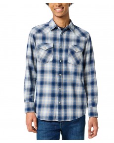 Koszula Wrangler WESTERN SHIRT 112357398 Blue Shadow