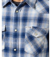 Koszula Wrangler WESTERN SHIRT 112357398 Blue Shadow