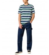 T-shirt Wrangler SS STRIPE TEE 112357450 Navy