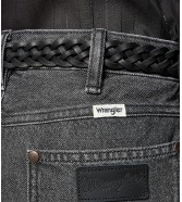 Pasek Wrangler BRAIDED BELT 112358086 Black