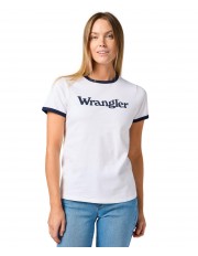 T-shirt Wrangler RINGER TEE 112362321 White