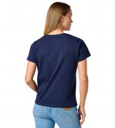 T-shirt Wrangler DRAPEY V-NECK TEE 112362546 Navy